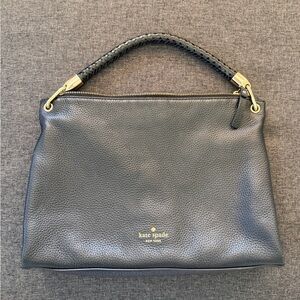 Kate Spade Black Pebbled Leather Hobo Bag